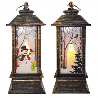 Купить Ночник «Рождественский фонарик» с LED свечей 13 см оптом